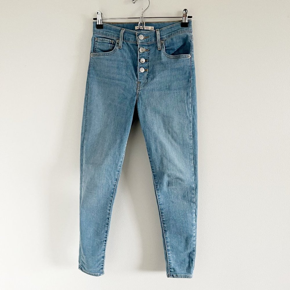 Levi's Mile High Super Skinny Jeans 26 Blue Button Fly